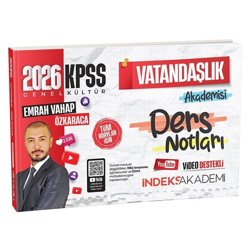 �ndeks Akademi 2026 KPSS Vatanda�l�k Akademisi Video Ders Notlar� - Emrah Vahap �zkaraca �ndeks Akademi Yay�nc�l�k