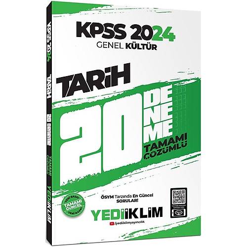 Yediiklim Yaynlar 2024 KPSS Genel Kltr Tarih Tamam zml 20 Deneme