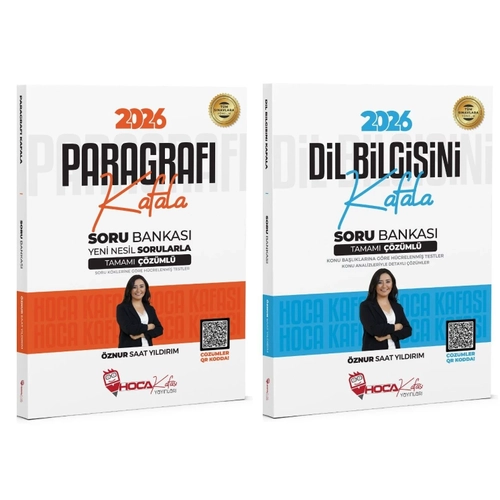 Hoca Kafas� 2026 KPSS TYT ALES DGS Paragraf� + Dil Bilgisi Kafala Soru Bankas� 2 li Set - �znur Saat Y�ld�r�m Hoca Kafas� Yay�nlar�