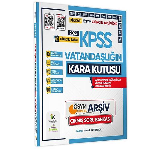 �nformal Yay�nlar� 2025 KPSS VATANDA�LI�IN Kara Kutusu �SYM ��km�� Soru Havuzu Bankas� Konu �zetli Video ��z�ml�