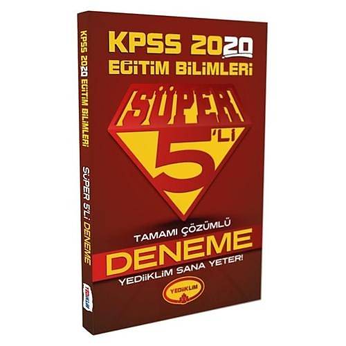 KPSS Eðitim Bilimleri Süper 5'li Tamamý Çözümlü Deneme Yediiklim Yayýnlarý 2020