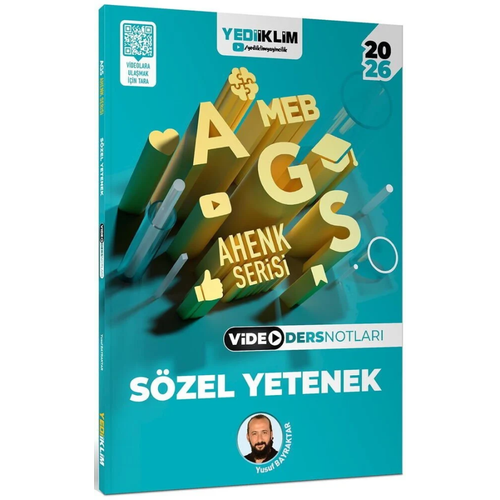 Yediiklim Yaynlar 2026 MEB AGS Ahenk Serisi Trke Szel Yetenek Video Ders Notlar Yusuf Bayraktar