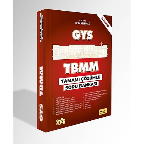 TBMM GYS Tamam� ��z�ml� Soru Bankas� 2. Bask� 2025
