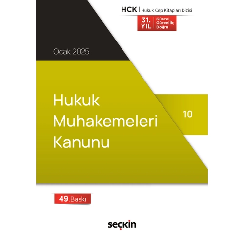 Sekin Yaynclk Hukuk Muhakemeleri Kanunu (Cep Kitab) Ocak 2025