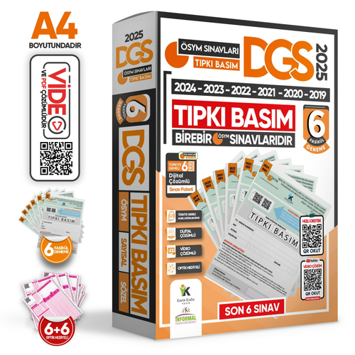 nformal Yaynlar 2025 DGS Son 6 Yl Tpk Basm Trkiye Geneli 6 Deneme Dijital zml