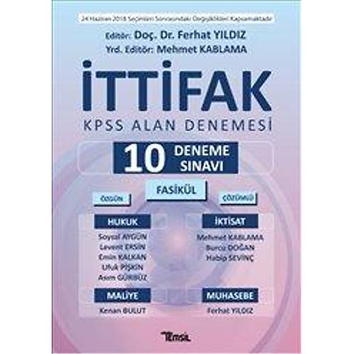 ttifak KPSS Alan Denemesi Tamam zml 10 Fasikl Deneme Temsil Yaynlar