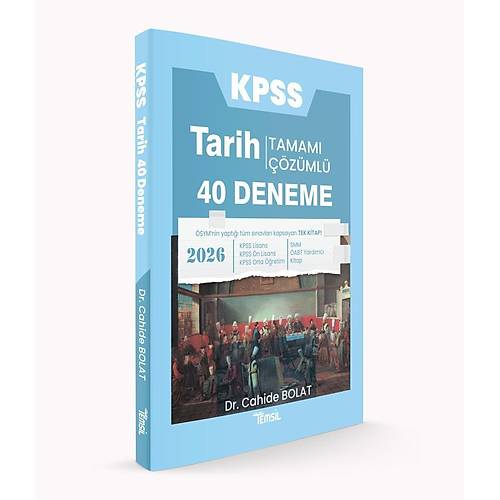 Temsil 2026 KPSS Tarih 40 Deneme ��z�ml� - Cahide Bolat Temsil Yay�nlar�