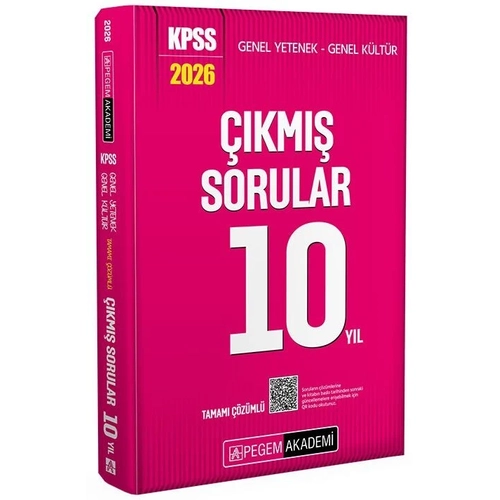 Pegem 2026 KPSS Genel Yetenek Genel K�lt�r Son 10 Y�l ��km�� Sorular ��z�ml� Pegem Akademi Yay�nlar�