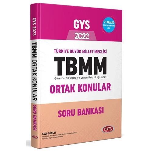 Data Yayınları Türkiye Büyük Millet Meclisi (TBMM) GYS Ortak Konular Soru Bankası