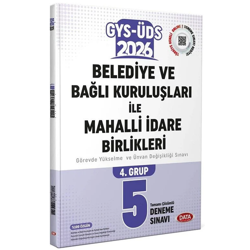 Data Yay�nlar� 2026 Belediye ve Ba�l� Kurulu�lar� �le Mahalli �dare Birlikleri 4. Grup GYS-�DS Tamam� ��z�ml� 5 Deneme S�nav�