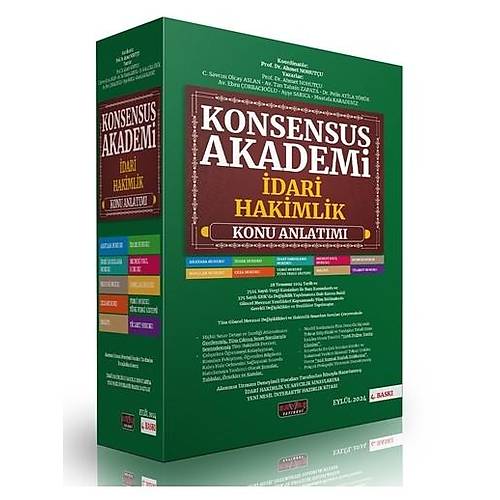 KONSENSUS Akademi �dari Yarg� Hakim Yard�mc�l��� S�nav� Konu Anlat�m� Eyl�l 2024