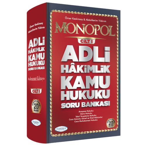 Adli Hkimlik Kamu Hukuku Soru Bankas 20.Bask Monopol Yaynlar