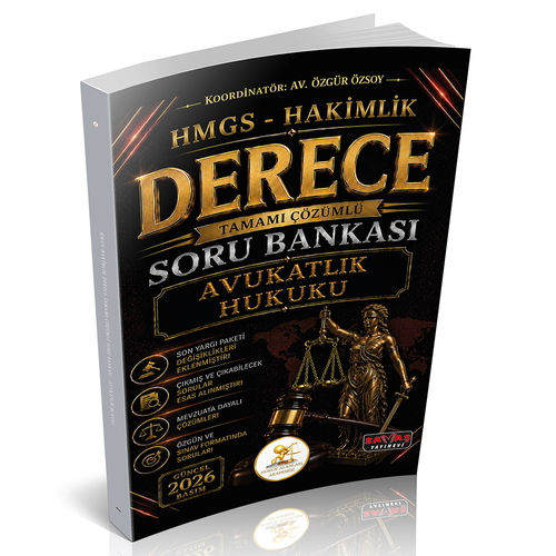 Sava� Yay�nlar� 2026 HUKAL HMGS-Hakimlik Derece Avukatl�k Hukuku Soru Bankas� �zg�r �zsoy