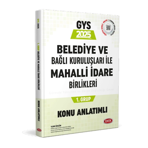 Data Yay�nlar� Belediye ve Ba�l� Kurulu�lar� �le Mahalli �dare Birlikleri 1. Grup Konu Anlat�ml�