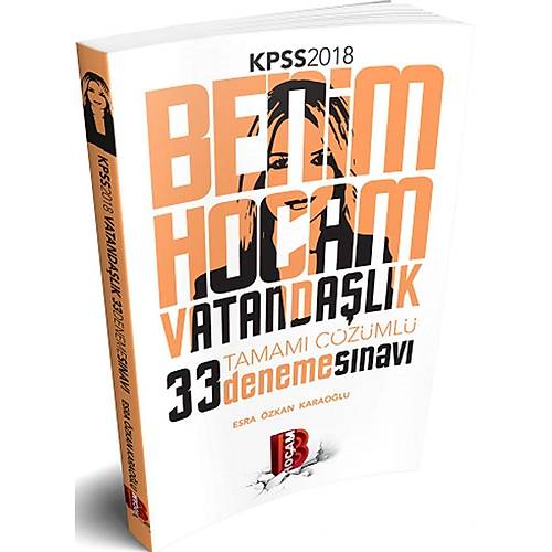 Benim Hocam Yayınları 2018 KPSS Vatandaşlık Tamamı Çözümlü 33 Deneme 