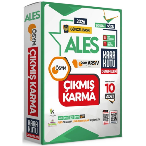 �nformal Yay�nlar� 2026 ALES Say�sal S�zel TM �SYM ��km�� Karma Kara Kutu 10'lu Deneme Paketi