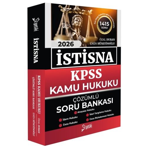 Yetki Yay�nlar� 2026 KPSS A Grubu Kamu Hukuku �ST�SNA Soru Bankas� ��z�ml�
