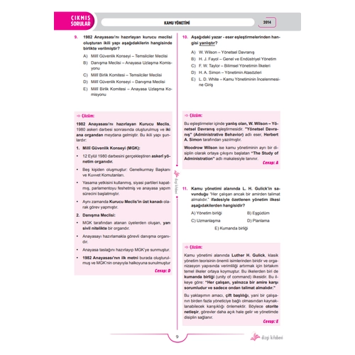 Dizgi Kitap 2026 KPSS A Kamu Y�netimi Son 12 Y�l Tamam� ��z�ml� Orijinal ��km�� Sorular (2014-2025)