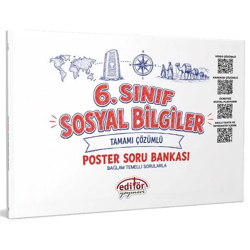 Edit�r 6. S�n�f Sosyal Bilgiler Poster Soru Bankas� ��z�ml� Edit�r Yay�nlar�
