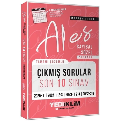 Yediiklim 2026 ALES Master km Sorular Son 10 Snav zml Yediiklim Yaynlar