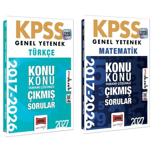 Yarg� 2027 KPSS T�rk�e + Matematik ��km�� Sorular 2017-2026 Konular�na G�re 2 li Set Yarg� Yay�nlar�