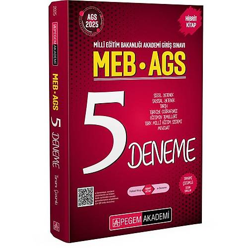 2025 MEB-AGS Tamam zml 5 Deneme Pegem Akademi Yaynclk
