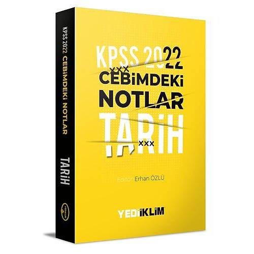 Yediiklim Yaynlar 2022 KPSS Cebimdeki Notlar Tarih Kitap