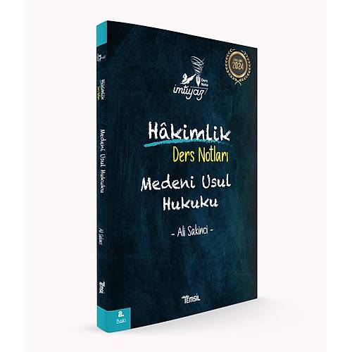 mtiyaz Hakimlik Ders Notlar Medeni Usul Hukuku AL SAKNC Temsil Kitap 2024