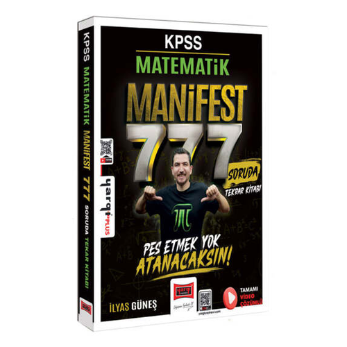 Yarg� Yay�nlar� KPSS Matematik Manifest Serisi 777 Soruda Tamam� Video ��z�ml� Tekrar Kitab� �lyas G�ne�