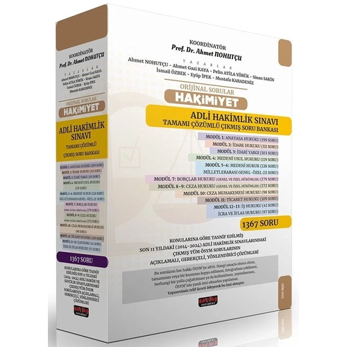 Sava 2025 HAKMYET Adli Hakimlik Orijinal km Soru Bankas Modler Set zml - Ahmet Nohutu Sava Yaynlar
