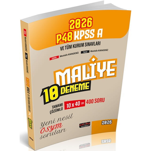 Sava� Yay�nlar� 2026 P48 KPSS A Grubu Maliye 10 Deneme Tamam� ��z�ml� Mustafa Karadeniz Sava� Yay�nevi