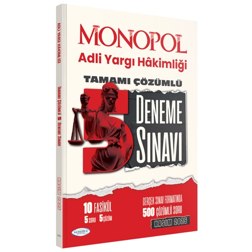 Monopol 2025 Adli Yarg� Hakimli�i 5 Deneme ��z�ml� Monopol Yay�nlar�
