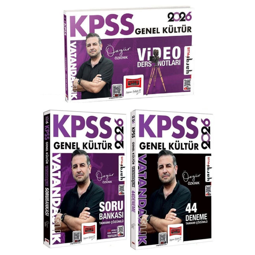 Yarg Yaynlar 2026 KPSS Vatandalk Video Ders Notlar Soru Bankas ve 44 Deneme 3'l Set zgr zknk