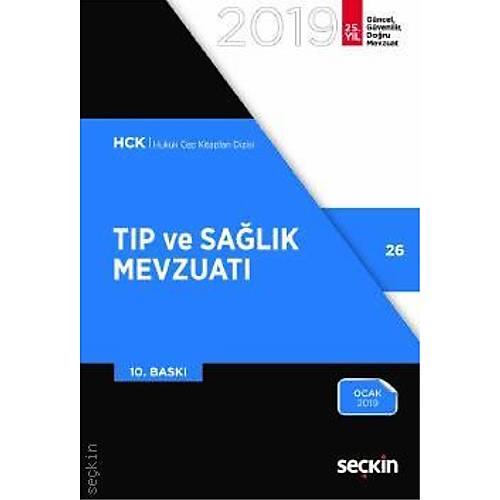 2019 SEKN YAYINCILIK  TIP VE SALIK MEVZUATI (CEP BOY)