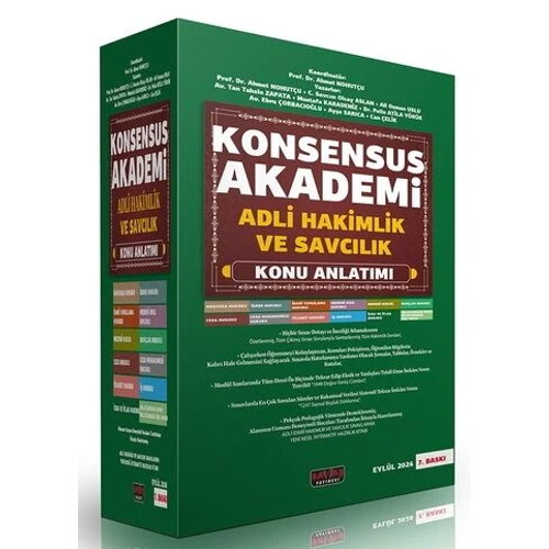 Sava� 2026 KONSENSUS Akademi Adli Hakimlik ve Savc�l�k Konu Anlat�m� Set 7. Bask� - Ahmet Nohut�u Sava� Yay�nlar�