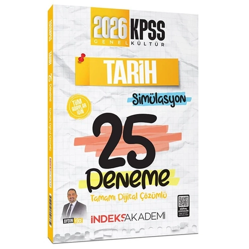 �ndeks Akademi 2026 KPSS Tarih Sim�lasyon 25 Deneme ��z�ml� - Ayd�n Y�ce �ndeks Akademi Yay�nc�l�k