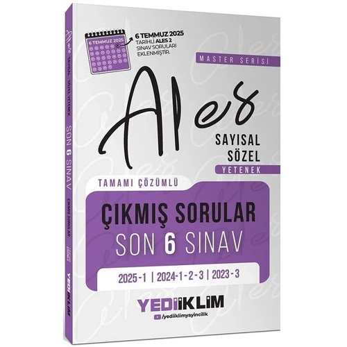 Yediiklim 2026 ALES Master ��km�� Sorular Son 6 S�nav ��z�ml� Yediiklim Yay�nlar�