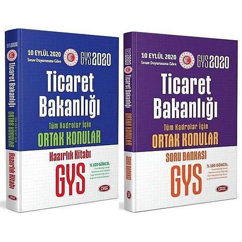 Data 2020 GYS Ticaret Bakanl Tm Kadrolar iin Ortak Konular Konu Anlatml + Soru Bankas 2 li Set Grevde Ykselme
