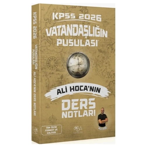 CBA Yay�nlar� 2026 KPSS Vatanda�l�k Vatanda�l���n Pusulas� Ders Notlar� - Ali Ko� CBA Yay�nlar�