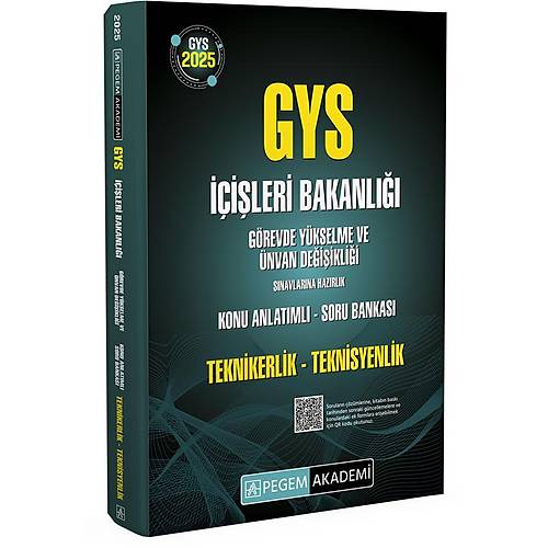 2025 GYS ��i�leri Bakanl��� G�revde Y�kselme Ve �nvan De�i�ikli�i S�navlar�na Haz�rl�k Teknikerlik-Teknisyenlik Konu Anlat�ml� Soru Bankas�