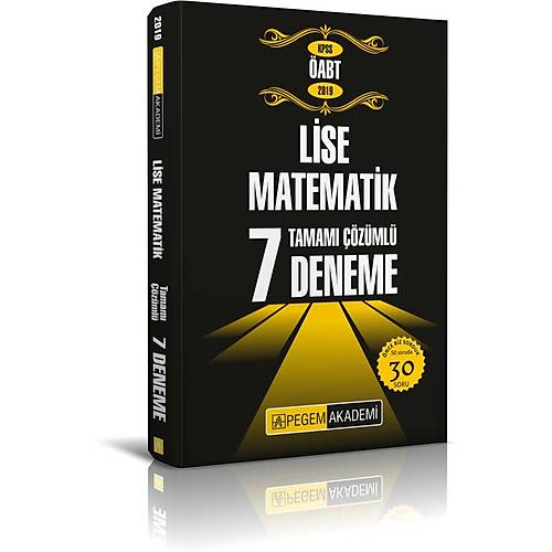 Pegem 2019 ABT Lise Matematik 7 Deneme zml Pegem Akademi Yaynlar