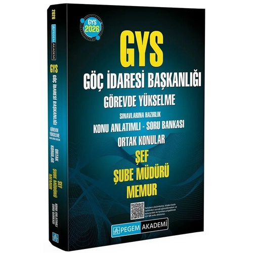 Pegem 2026 GYS G�� �daresi Ba�kanl��� �ef, �ube M�d�r�, Memur Konu Anlat�ml� Soru Bankas� G�revde Y�kselme Pegem Akademi Yay�nlar�