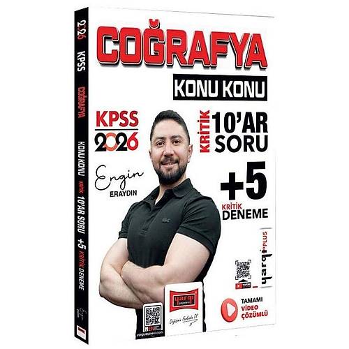 Yarg� 2026 KPSS Co�rafya Kritik 10 ar Soru ve 5 Deneme ��z�ml� - Engin Erayd�n