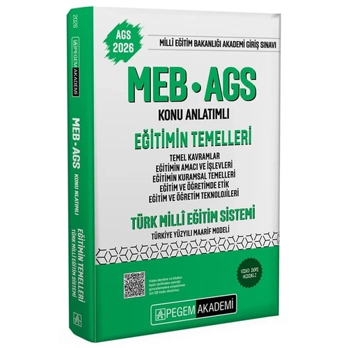 Pegem 2026 MEB-AGS E�itimin Temelleri ve T�rk Milli E�itim Sistemi Konu Anlat�ml� Pegem Akademi Yay�nlar�