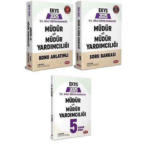 Data 2025 MEB EKYS Mdr ve Yardmcl Konu + Soru + 5 Deneme 3 l Set Data Yaynlar