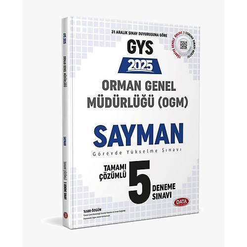 Data Yaynlar Orman Genel Mdrl SAYMAN Grevde Ykselme Snav Tamam zml 5 Deneme