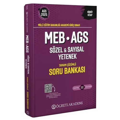 reti 2025 MEB-AGS Szel-Saysal Yetenek Soru Bankas zml reti Akademi Yaynlar