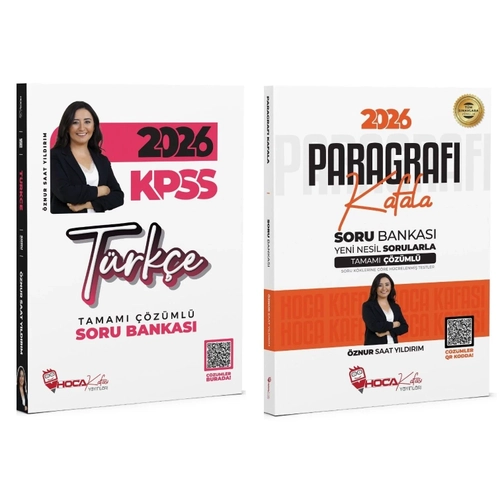 Hoca Kafas 2026 KPSS Trke + Paragraf Kafala Soru Bankas 2 li Set - znur Saat Yldrm Hoca Kafas Yaynlar