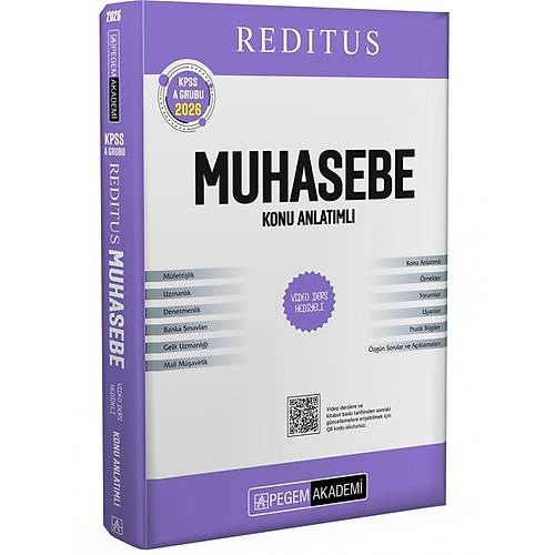Pegem Yay�nlar� 2026 KPSS A Grubu Reditus Muhasebe Konu Anlat�m�