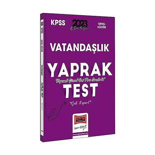 Yarg Yaynlar 2023 KPSS Vatandalk ek Kopart Yaprak Test